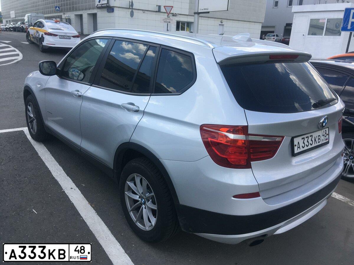 Фото автомобиля BMW X3, 2020 — госномер А333КВ48. Цвет: БЕЛЫЙ