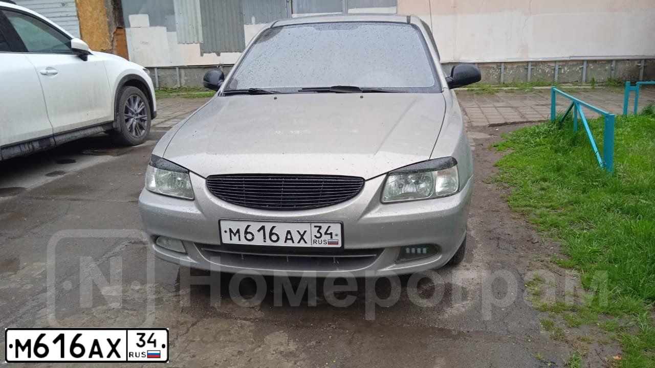 Фото автомобиля TAGAZ ACCENT, 2008 — госномер М616АХ34. Цвет: СВЕТЛО БЕЖЕВЫЙ