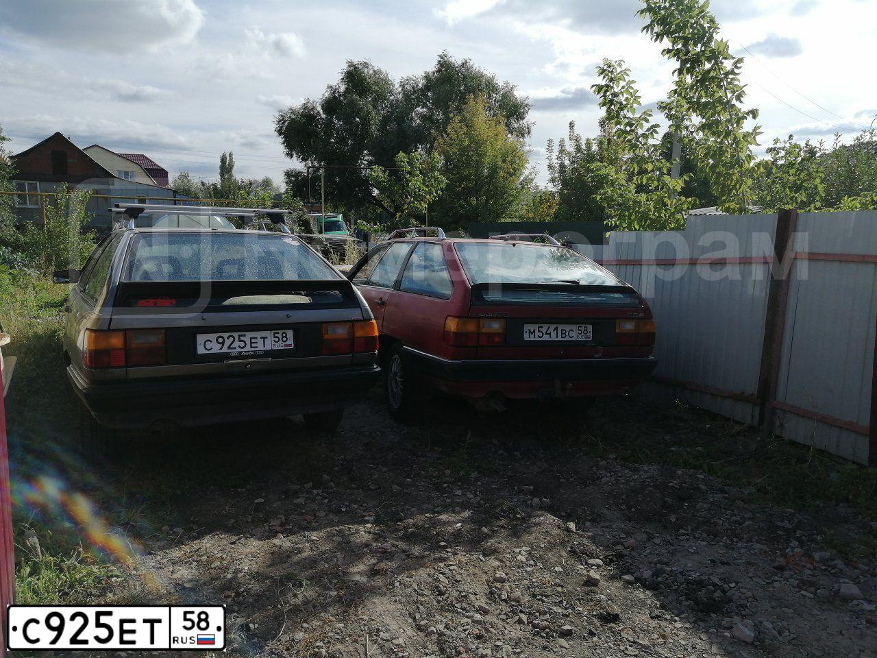 Фото автомобиля AUDI 100, 1986 — госномер С925ЕТ58. Цвет: Красный