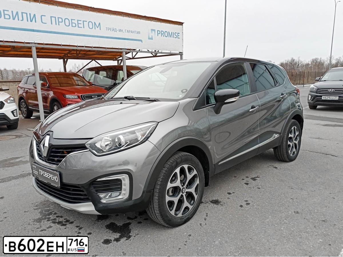Фото автомобиля RENAULT KAPTUR, 2018 — госномер В602ЕН716. Цвет: ТЕМНО-СЕРЫЙ ЧЕРНЫЙ
