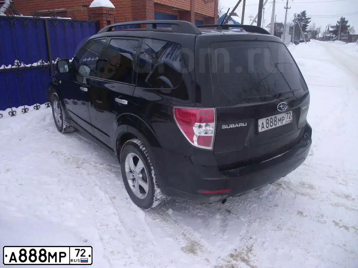 Фото автомобиля SUBARU FORESTER, 2008 — госномер А888МР72. Цвет: ЧЕРНЫЙ