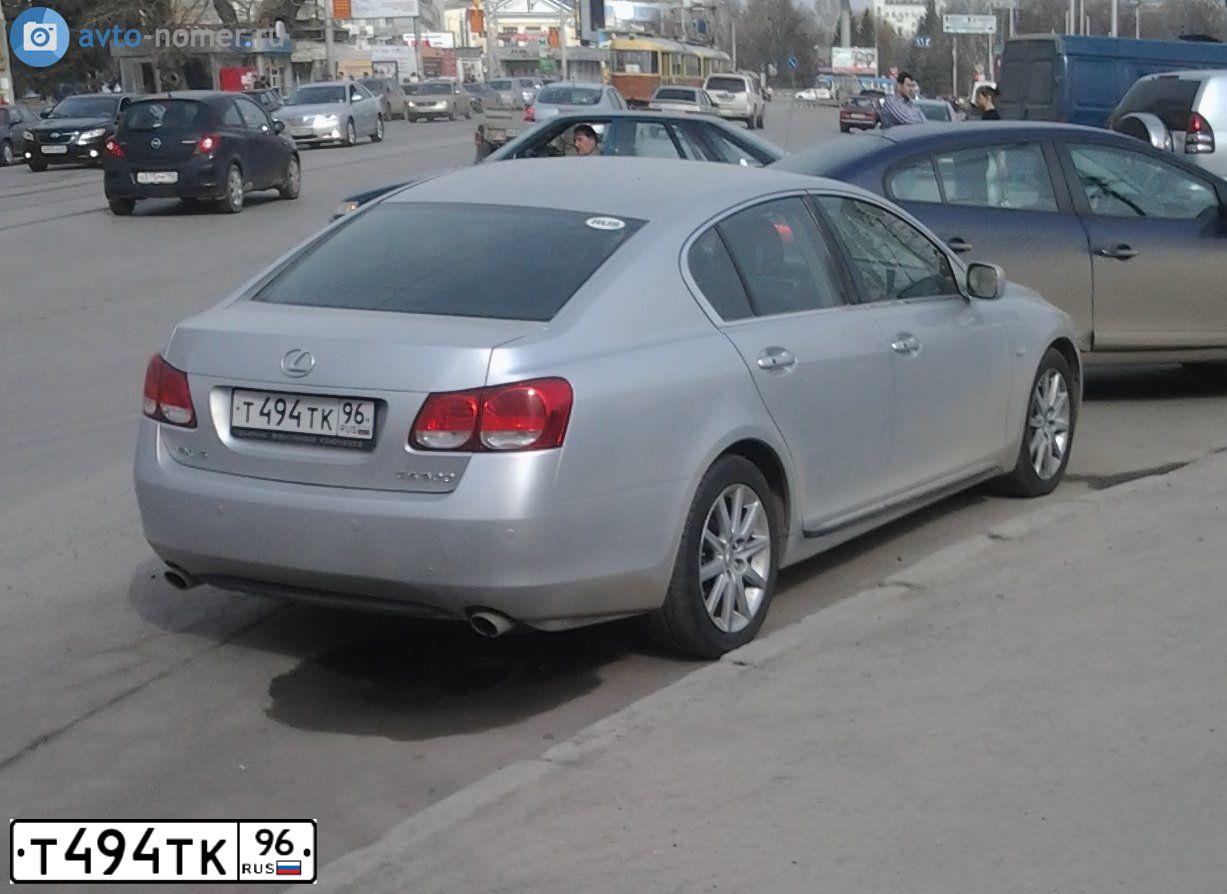 Фото автомобиля LEXUS GS, 2005 — госномер Т494ТК96. Цвет: серебристый
