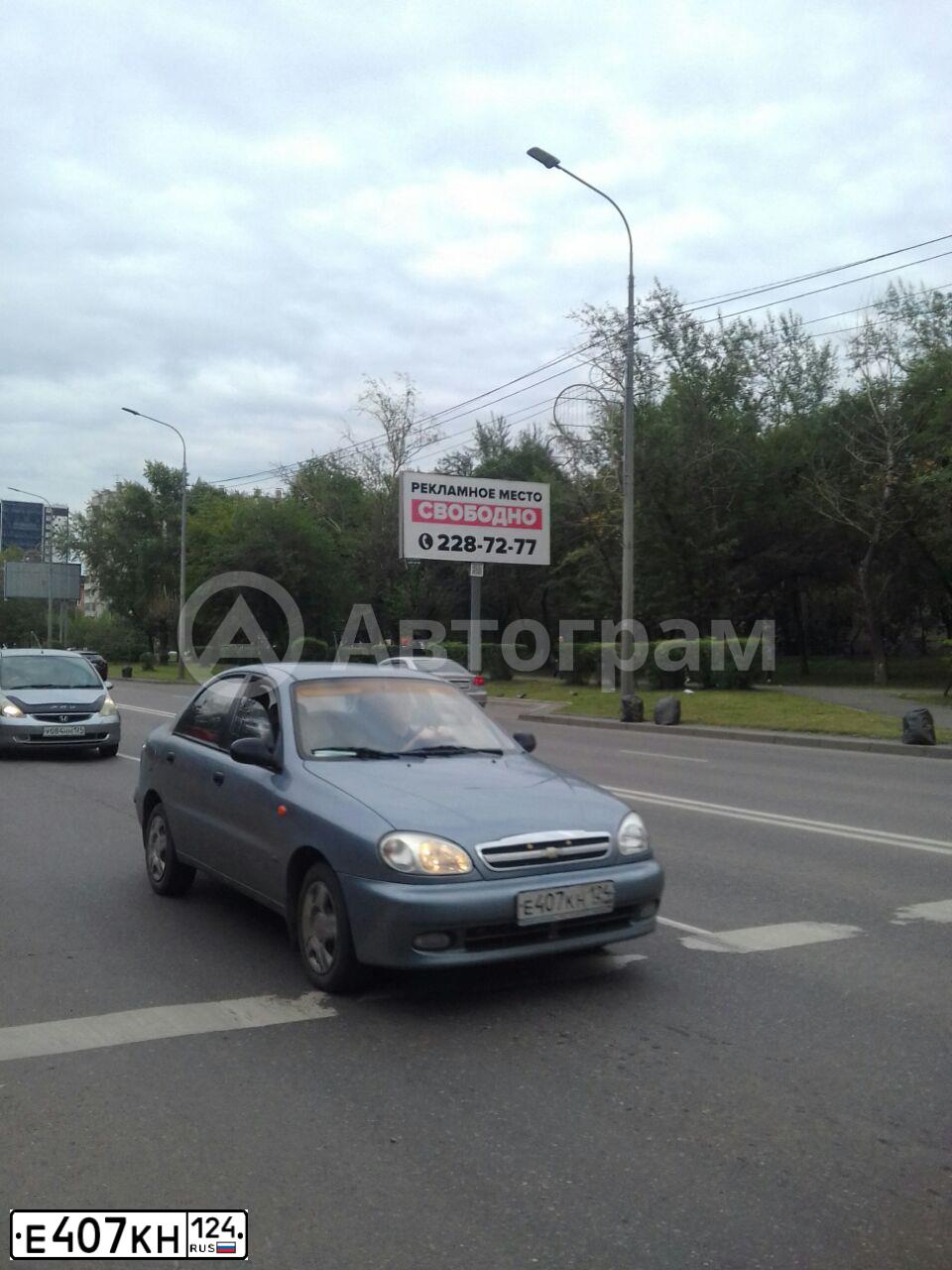 Фото автомобиля ZAZ LANOS, 2008 — госномер Е407КН124. Цвет: СЕРЫЙ