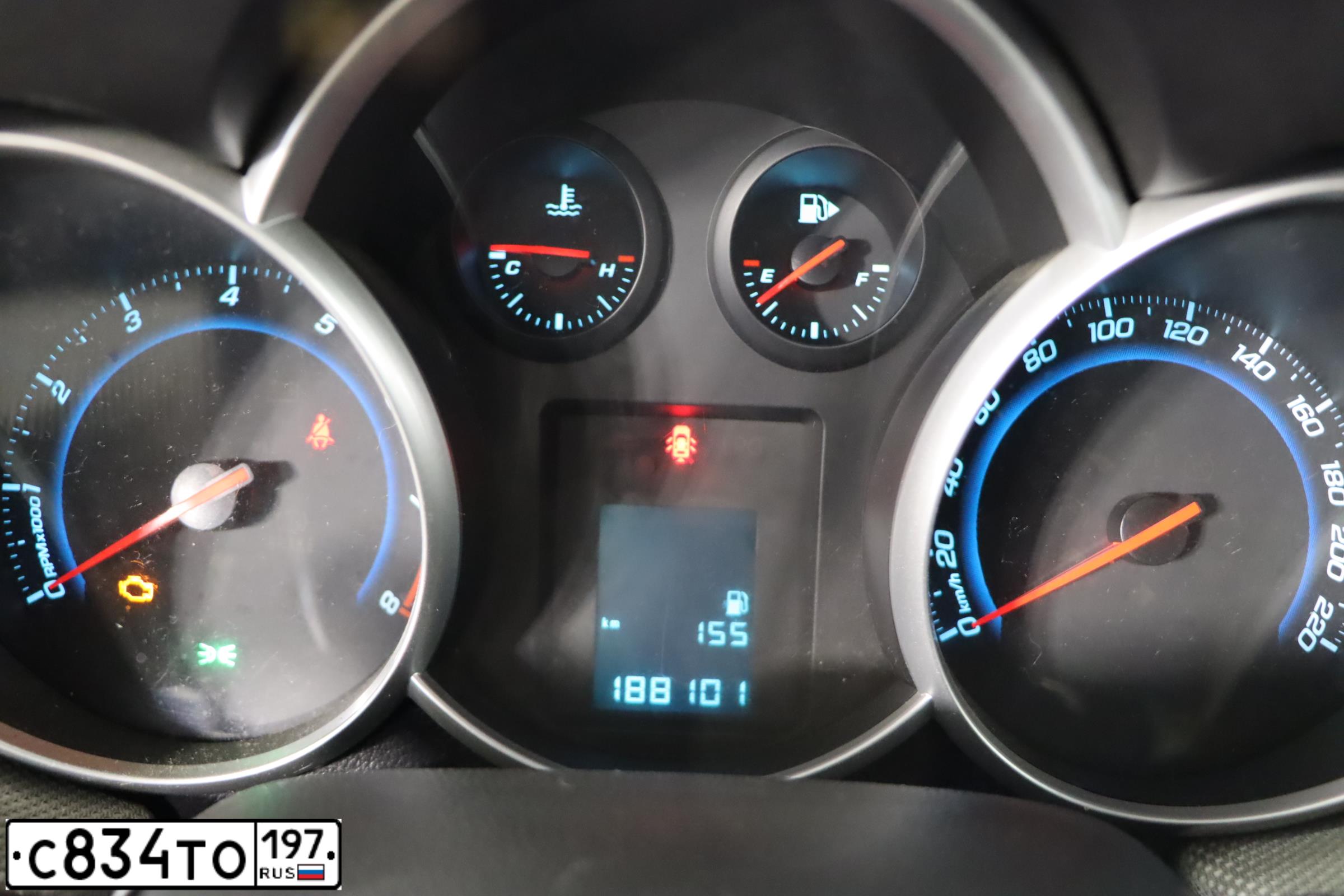Фото автомобиля CHEVROLET CRUZE, 2012 — госномер С834ТО197. Цвет: синий