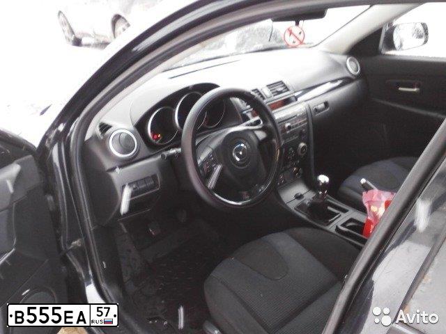 Фото автомобиля MAZDA 3, 2004 — госномер В555ЕА57. Цвет: ЧЕРНЫЙ