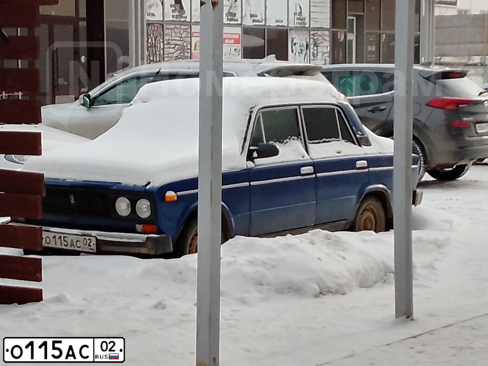 Фото автомобиля LADA 2106, 2001 — госномер О115АС02. Цвет: СЕРЕБРИСТО-ЯРКО-СИНИЙ