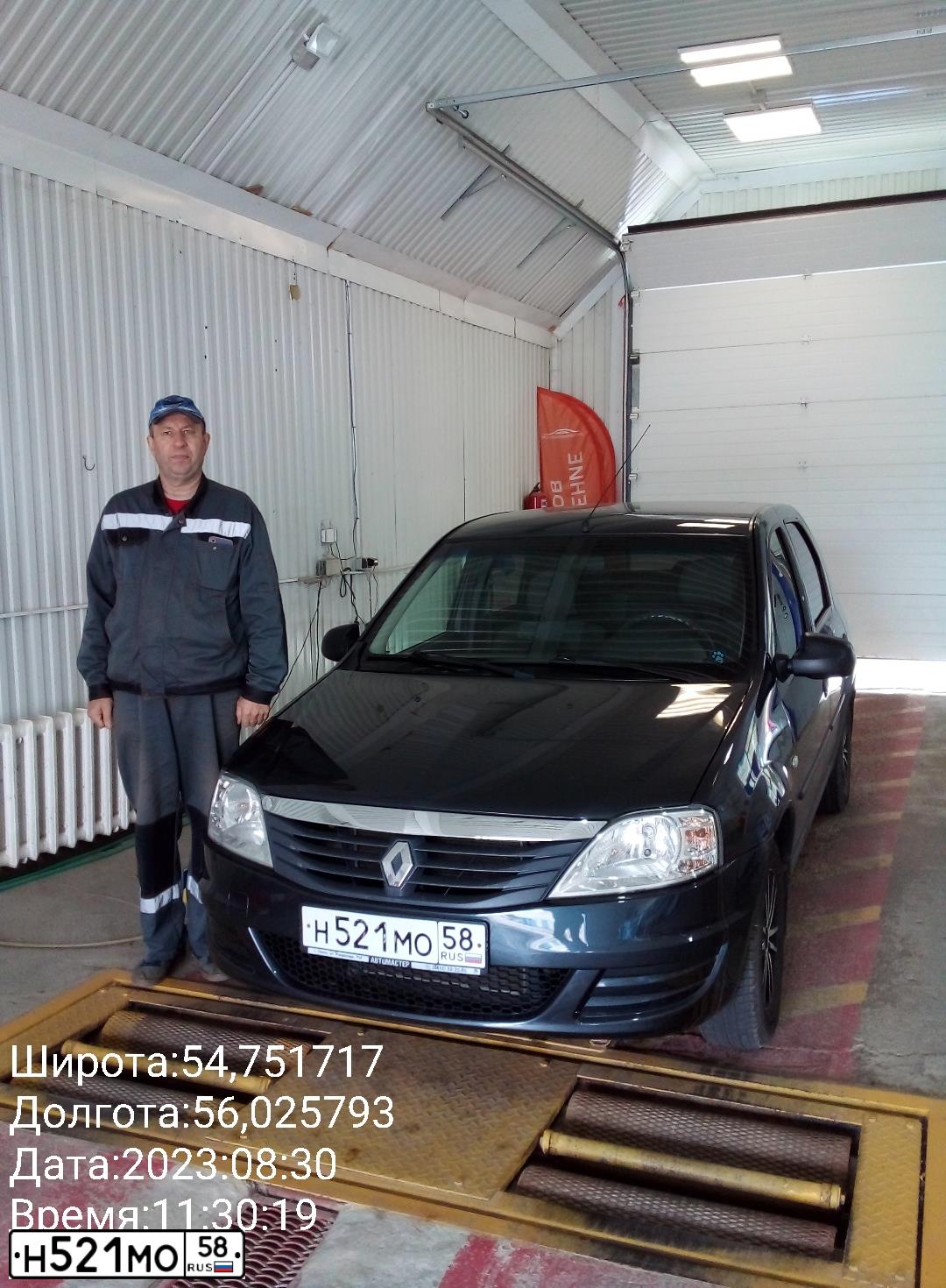 Фото автомобиля RENAULT LOGAN, 2010 — госномер Н521МО58