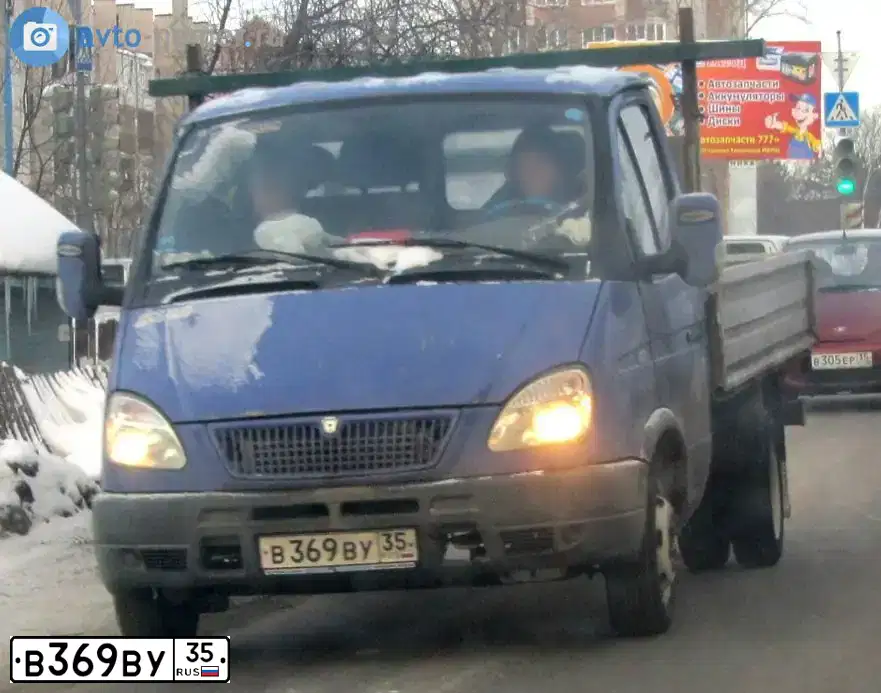 Фото автомобиля GAZ 3302 EL, 2007 — госномер В369ВУ35. Цвет: ЮНИОР