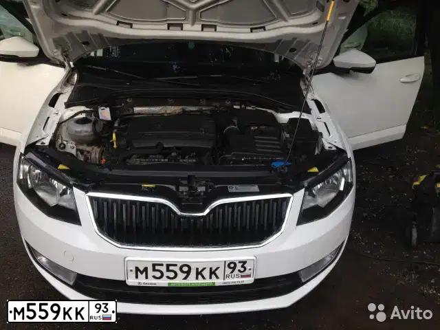Фото автомобиля SKODA OCTAVIA, 2013 — госномер М559КК93. Цвет: Белый