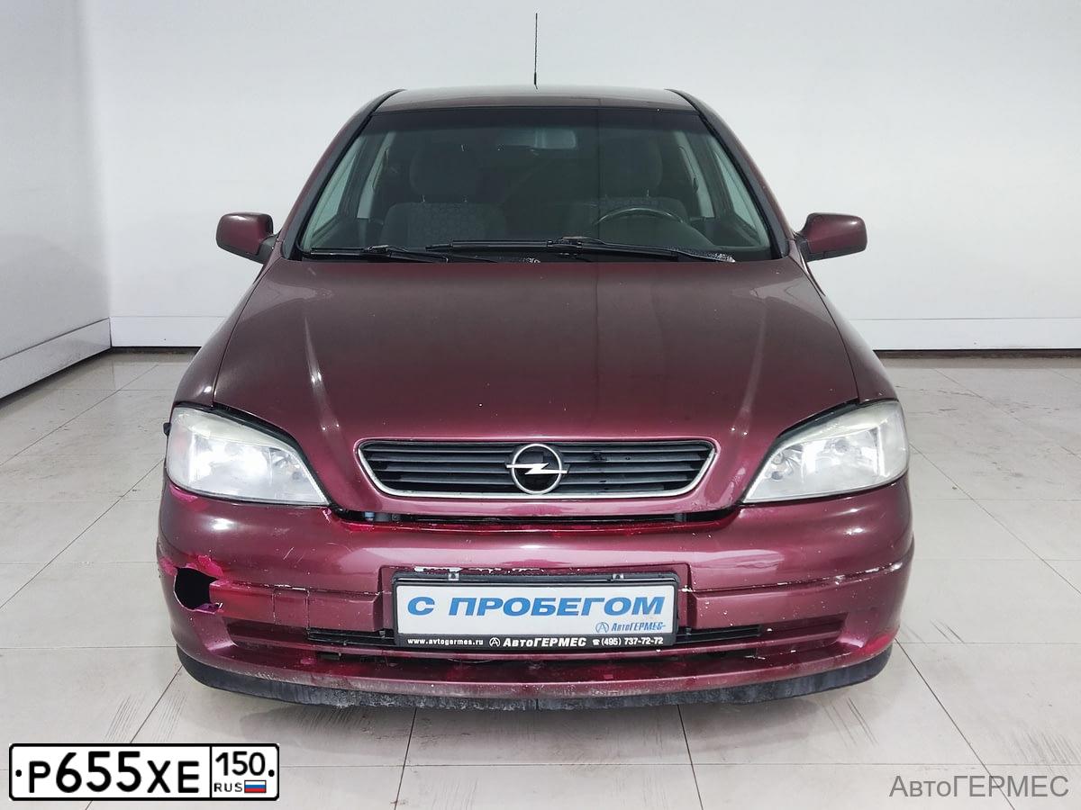 Фото автомобиля OPEL ASTRA, 1999 — госномер О293УО33. Цвет: Красный