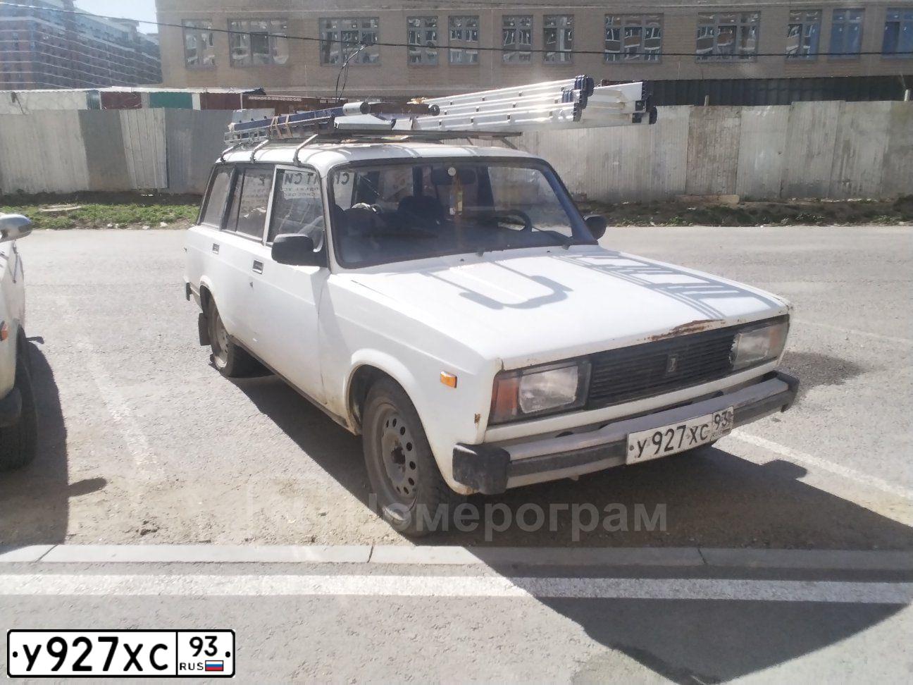 Фото автомобиля LADA 2104, 2002 — госномер У927ХС93. Цвет: ЯРКО-БЕЛЫЙ