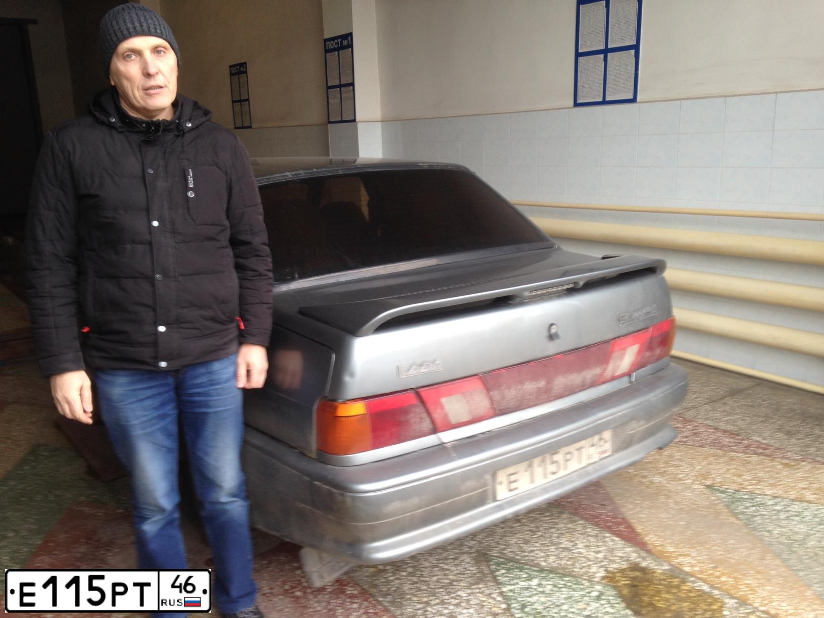 Фото автомобиля LADA 2115 SAMARA, 2007 — госномер Е115РТ46. Цвет: средний серо-зеленый металлик