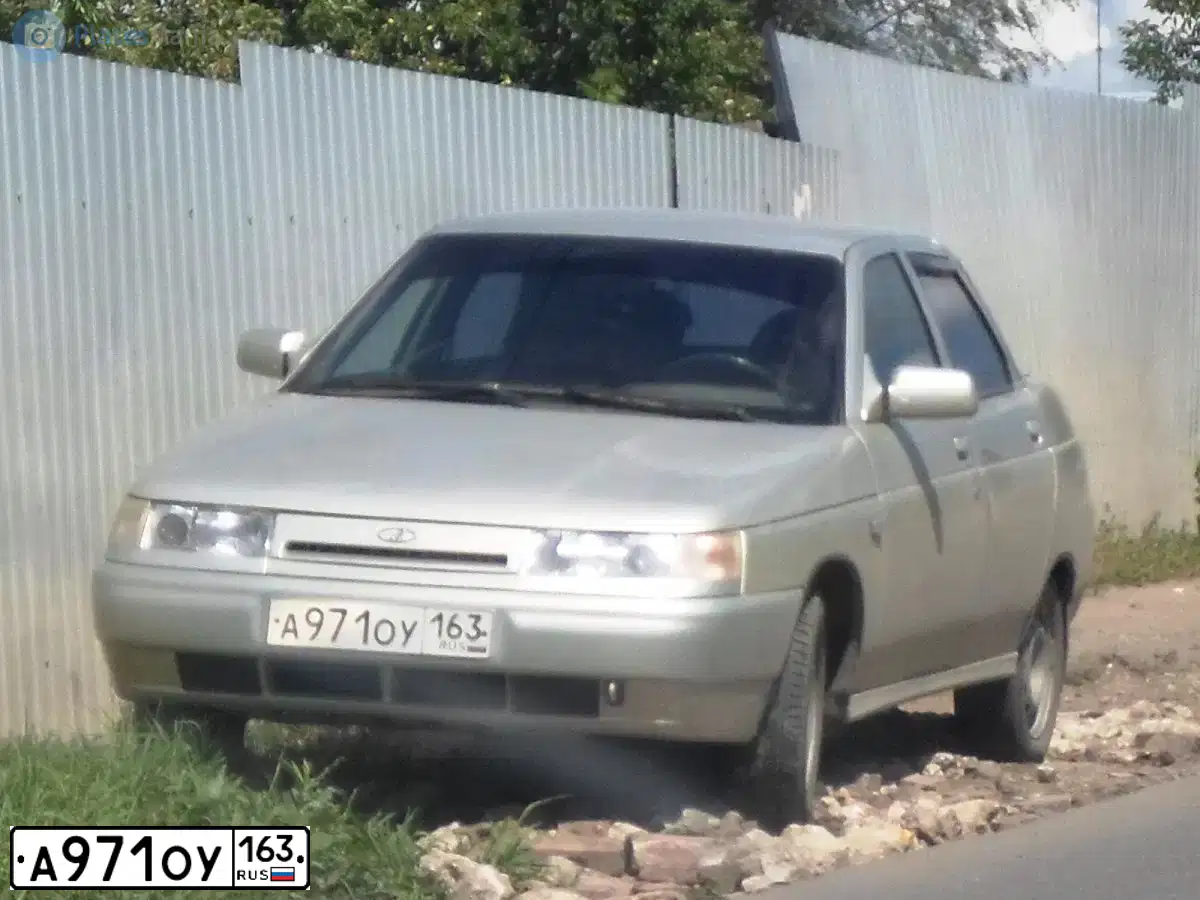 Фото автомобиля LADA 2110, 2005 — госномер А971ОУ163. Цвет: СЕРЕБРИСТО-БЕЖЕВЫЙ