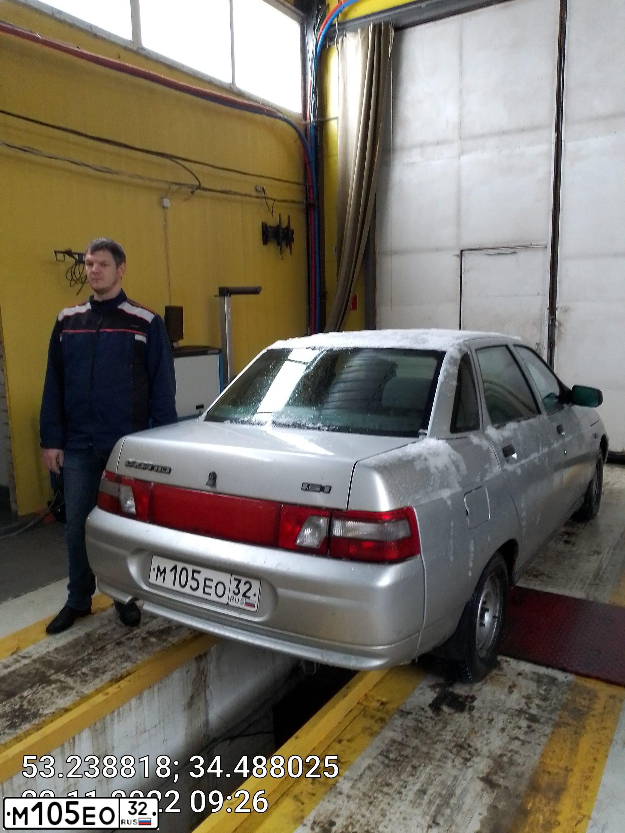 Фото автомобиля ВАЗ 21101 LADA110, 2007 — госномер О775УК32. Цвет: СВЕТЛО-СЕРЫЙ
