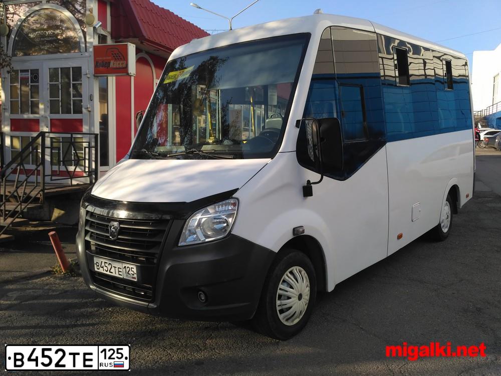 Фото автомобиля GAZ GAZEL NEXT, 2016 — госномер В452ТЕ125. Цвет: Белый