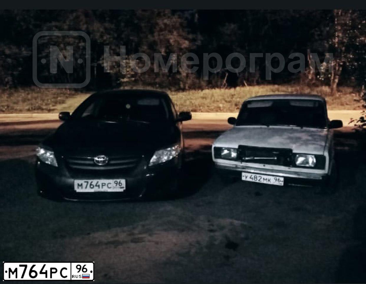 Фото автомобиля TOYOTA COROLLA, 2008 — госномер М764РС96. Цвет: СЕРЫЙ