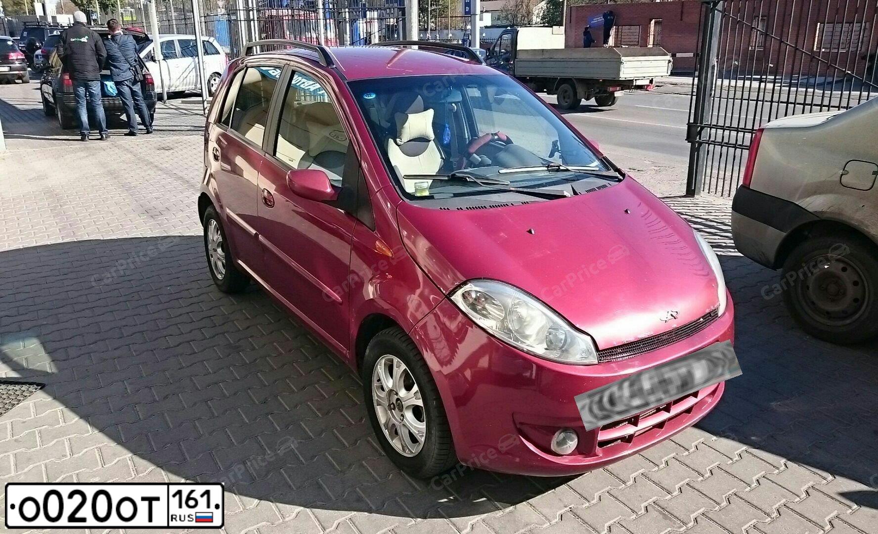 Фото автомобиля CHERY Y KIMO A1, 2008 — госномер Х446АЕ761. Цвет: ТЕМНО-КРАСНЫЙ