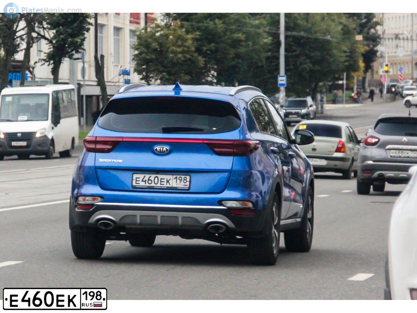 Фото автомобиля KIA SPORTAGE, 2019 — госномер М421КР67. Цвет: синий