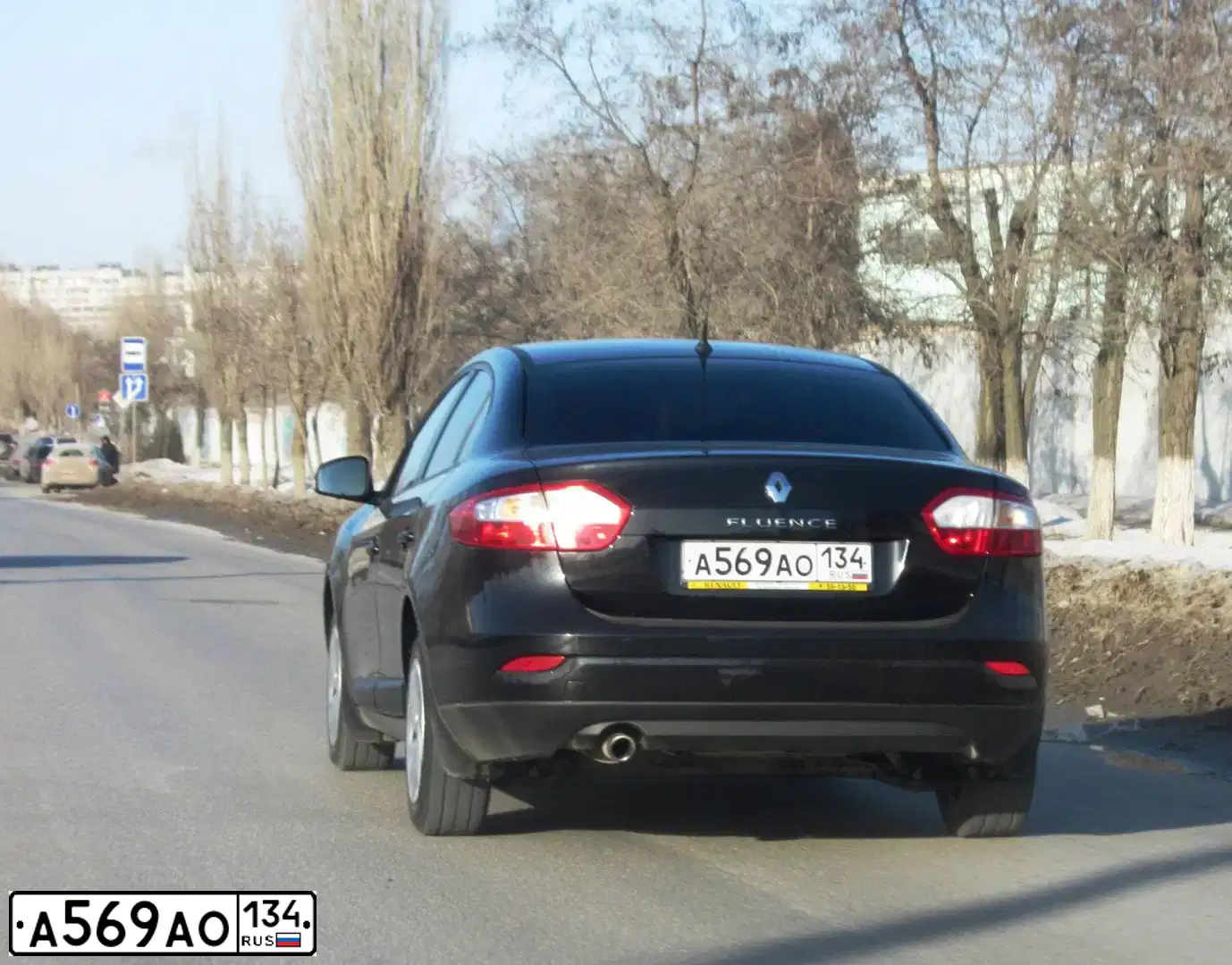 Фото автомобиля RENAULT FLUENCE, 2013 — госномер В048ЕХ134. Цвет: ЧЕРНЫЙ