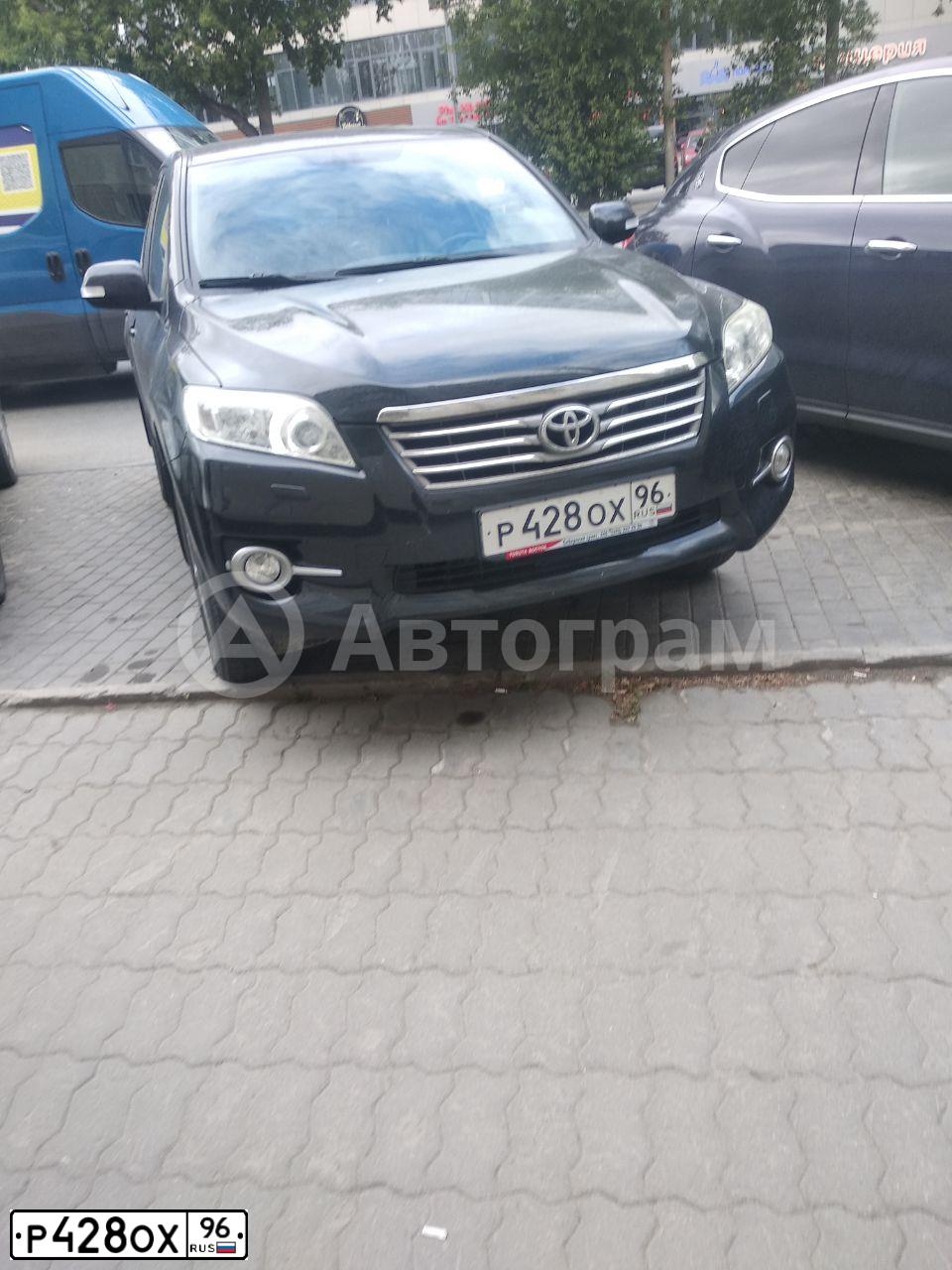 Фото автомобиля TOYOTA RAV4, 2010 — госномер Р428ОХ96. Цвет: ЧЕРНЫЙ