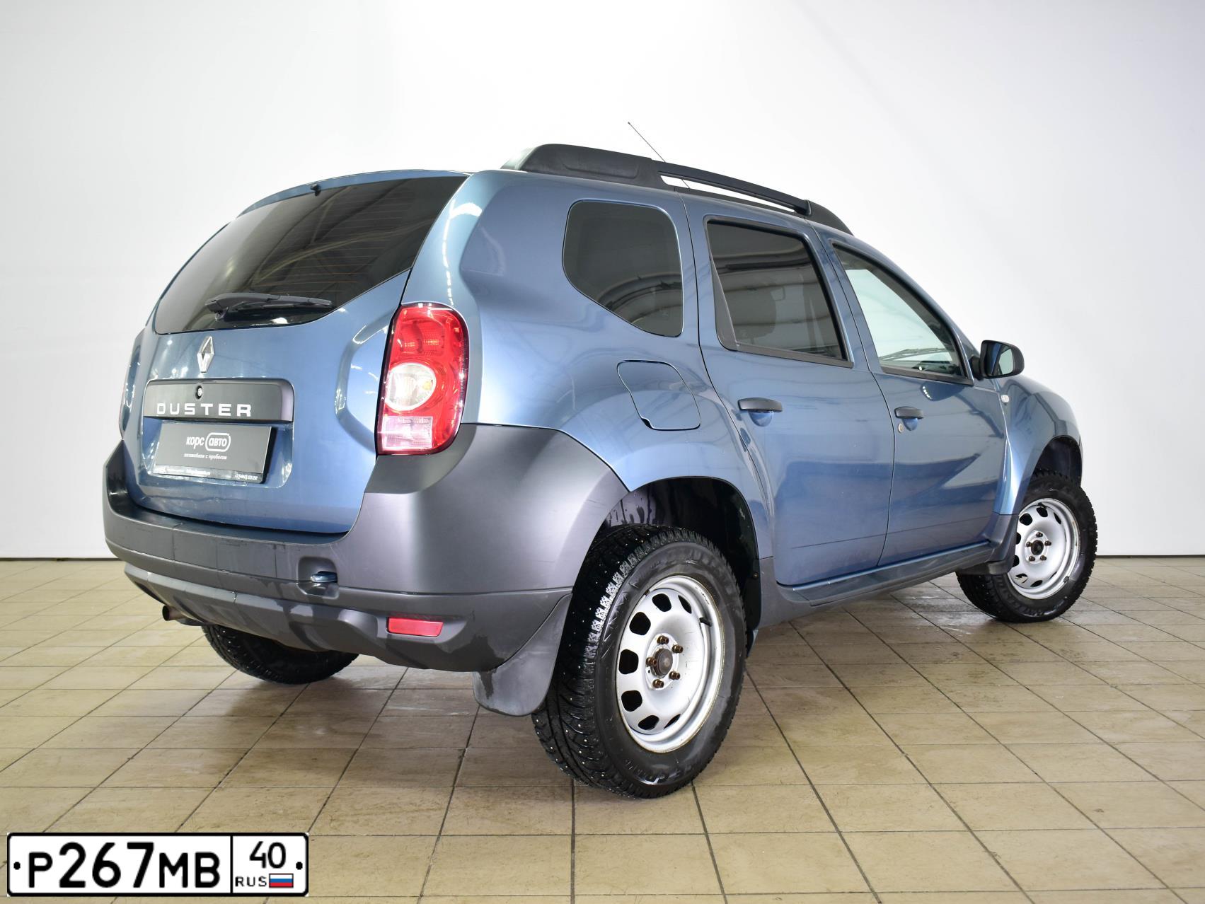 Фото автомобиля RENAULT DUSTER, 2014 — госномер Р234РК40. Цвет: синий