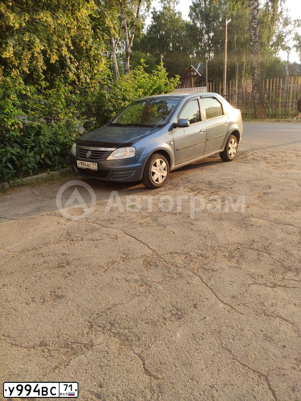Фото автомобиля RENAULT LOGAN, 2013 — госномер У994ВС71. Цвет: синий