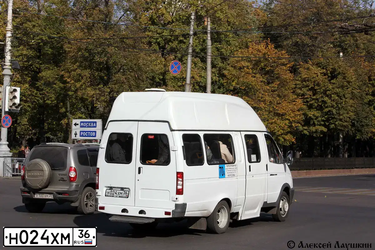 Фото автомобиля GAZ 3221 EL, 2013 — госномер Н024ХМ36. Цвет: Белый