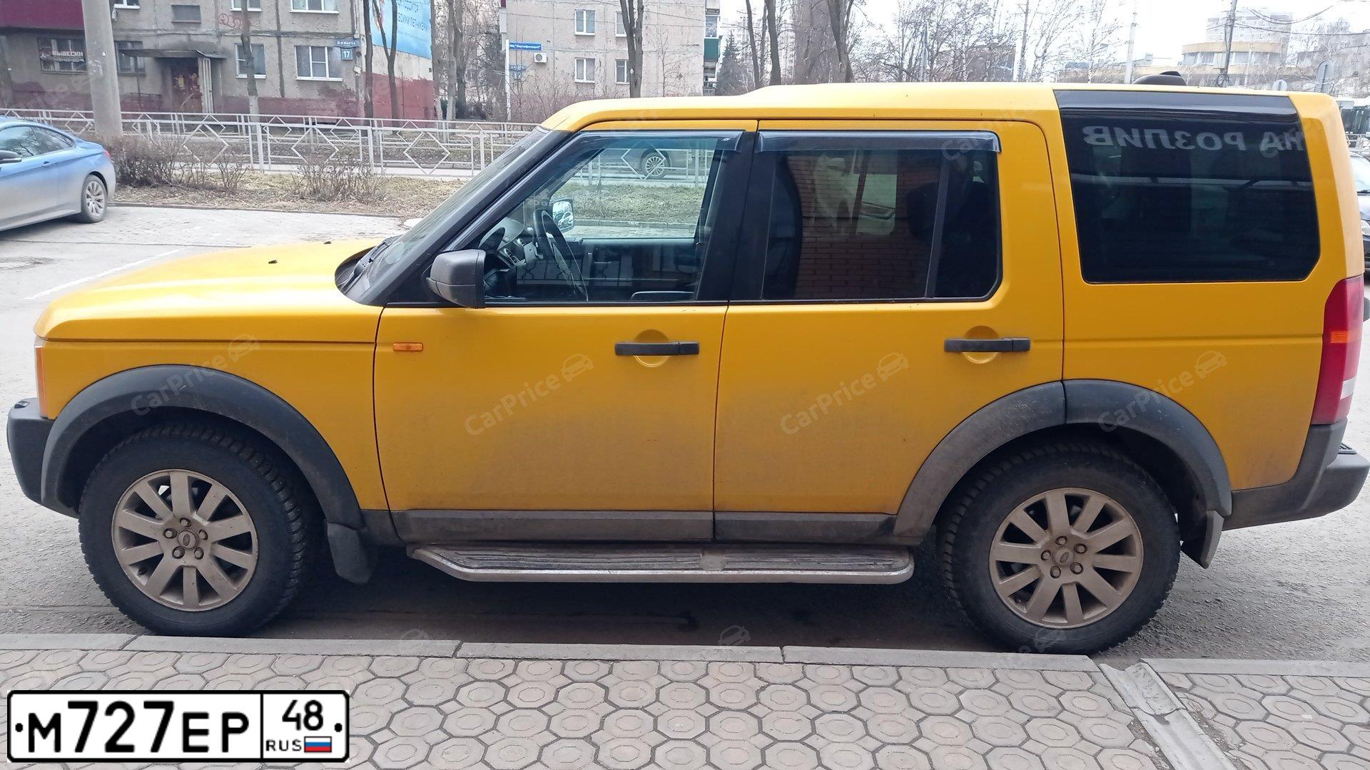 Фото автомобиля LANDROVER DISCOVERY, 2008 — госномер У006АВ190. Цвет: ЖЕЛТЫЙ