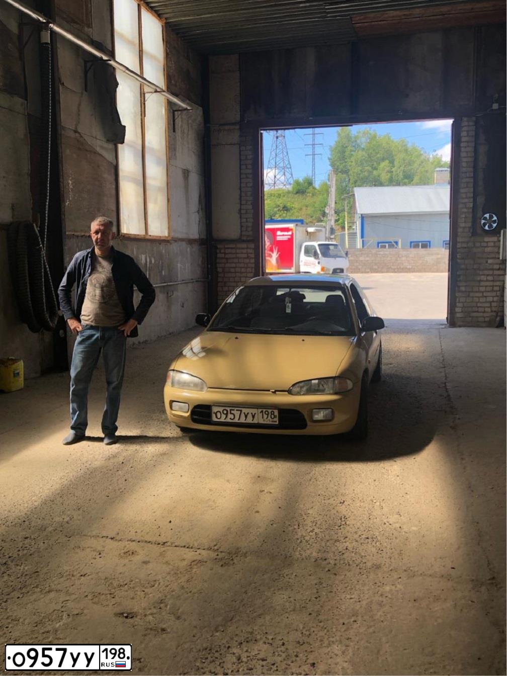 Фото автомобиля MITSUBISHI COLT, 1992 — госномер М178УР790. Цвет: синий