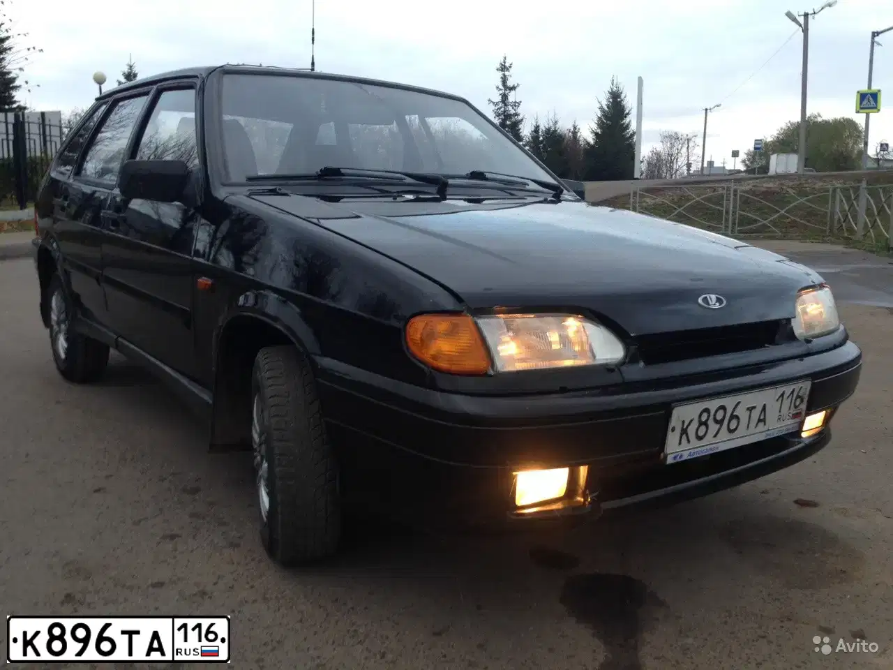 Фото автомобиля LADA 2114 SAMARA, 2008 — госномер К896ТА116. Цвет: Темно-зеленый