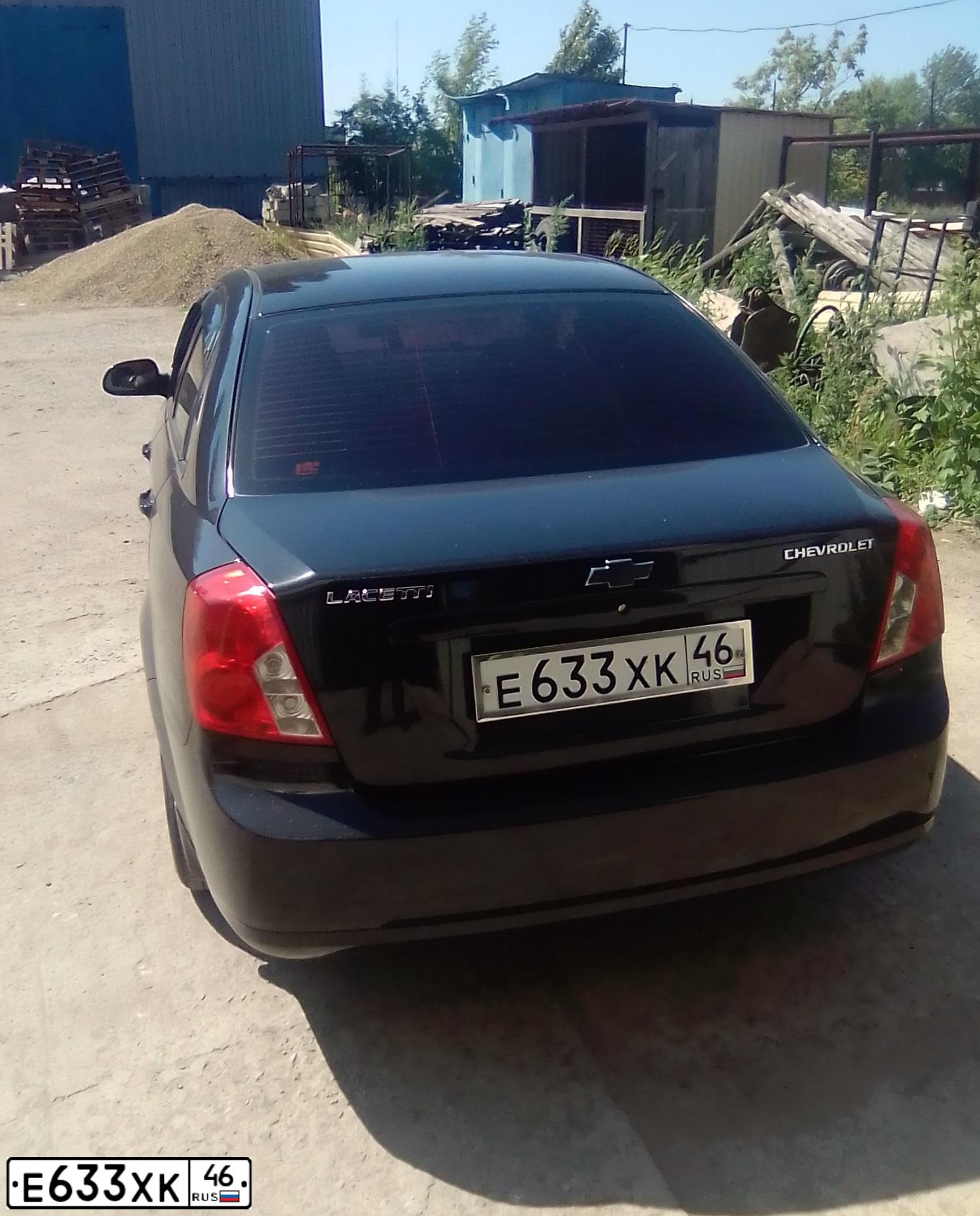Фото автомобиля CHEVROLET LACETTI, 2007 — госномер У485ЕТ31. Цвет: ЧЕРНЫЙ