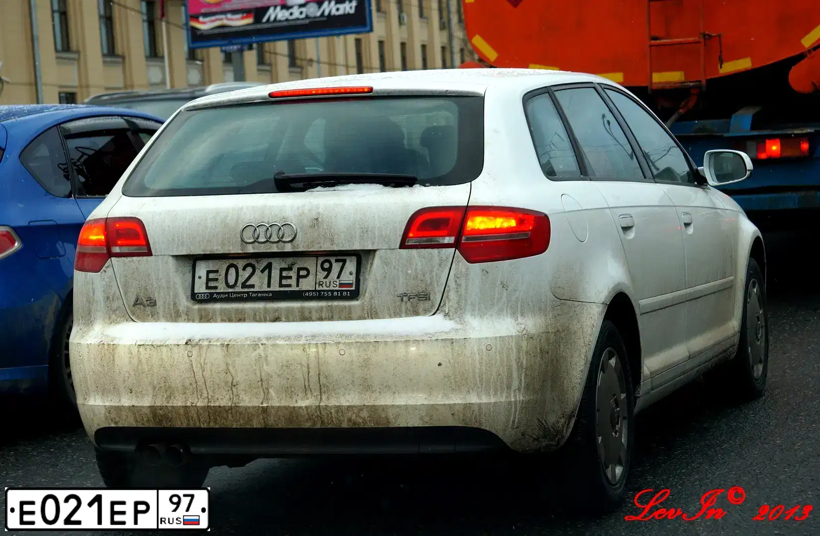 Фото автомобиля AUDI A3, 2012 — госномер Е021ЕР97. Цвет: Белый
