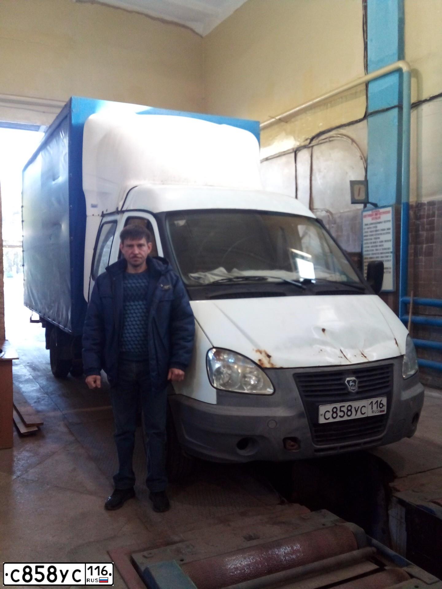 Фото автомобиля GAZ 3302 EL, 2013 — госномер С858УС116. Цвет: Белый