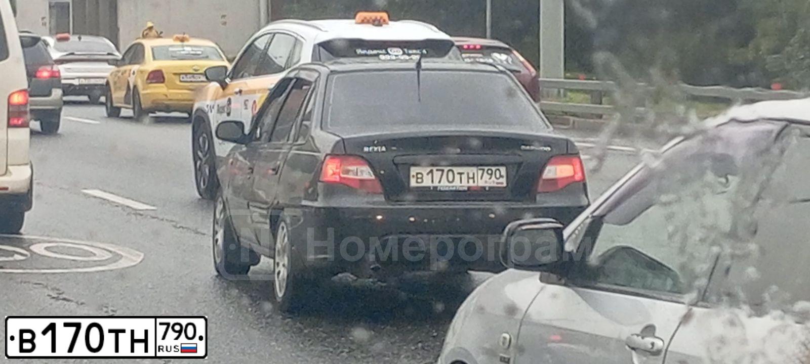 Фото автомобиля DAEWOO NEXIA, 2010 — госномер В170ТН790. Цвет: Бледно-Черный