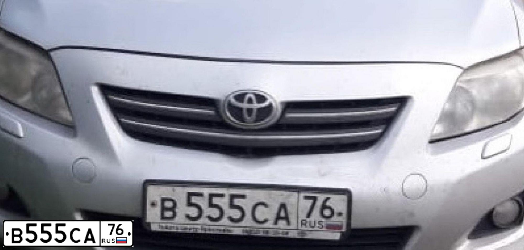 Фото автомобиля LADA 2170 PRIORA, 2008 — госномер В555СА76. Цвет: СИНЕ-ЧЁРНЫЙ