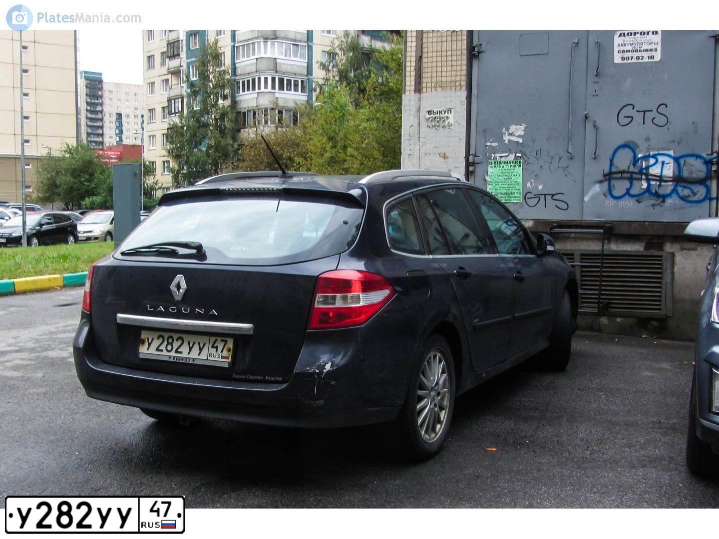 Фото автомобиля RENAULT LAGUNA, 2009 — госномер В198УВ69. Цвет: Темно-синий