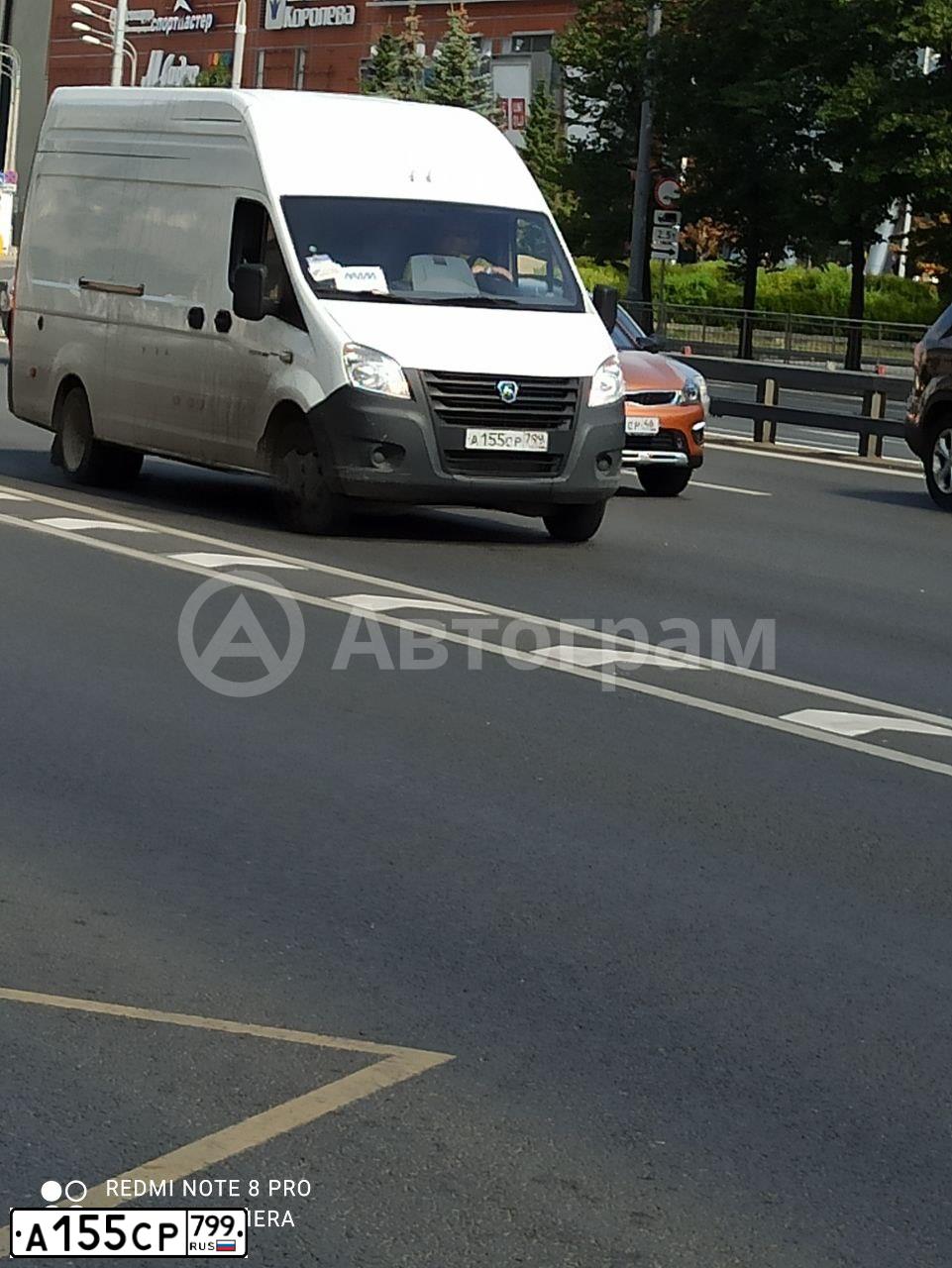 Фото автомобиля GAZ GAZEL NEXT, 2019 — госномер А155СР799. Цвет: БЕЛЫЙ