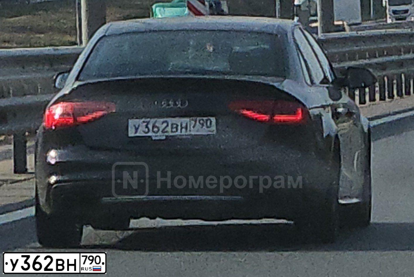 Фото автомобиля AUDI A4, 2014 — госномер У362ВН790. Цвет: ЧЕРНЫЙ