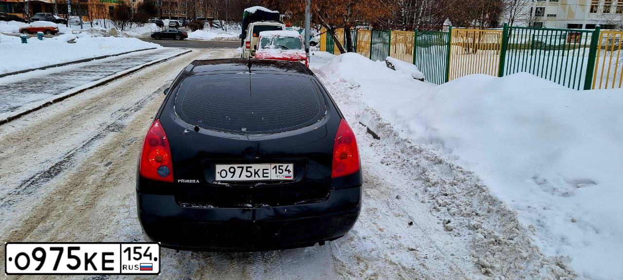 Фото автомобиля NISSAN PRIMERA, 2007 — госномер О975КЕ154