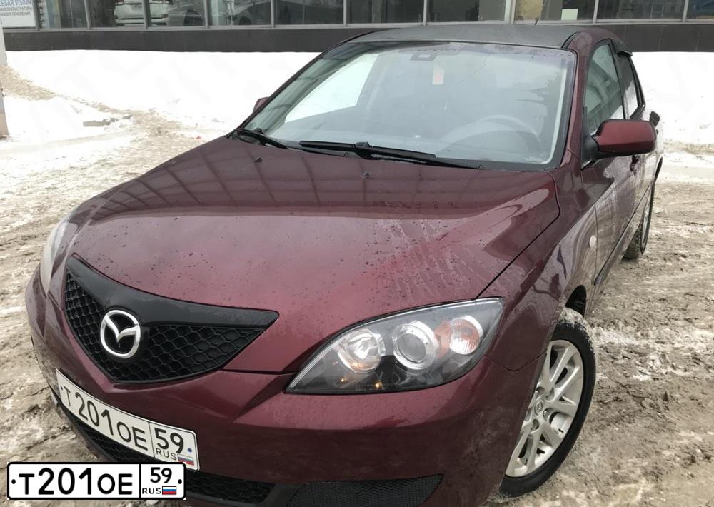 Фото автомобиля MAZDA 3, 2008 — госномер В977ОХ89. Цвет: КРАСНЫЙ