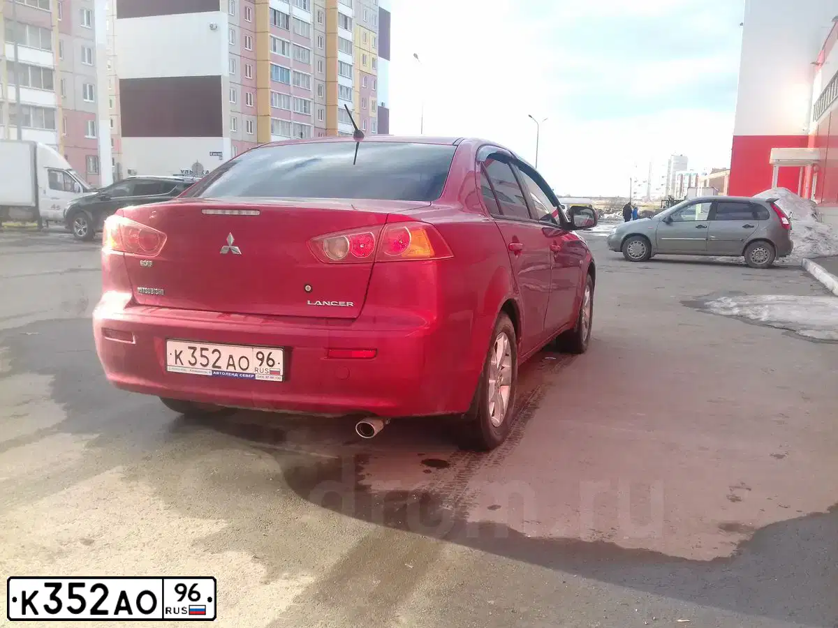 Фото автомобиля MITSUBISHI LANCER, 2007 — госномер А085ММ45. Цвет: Красный