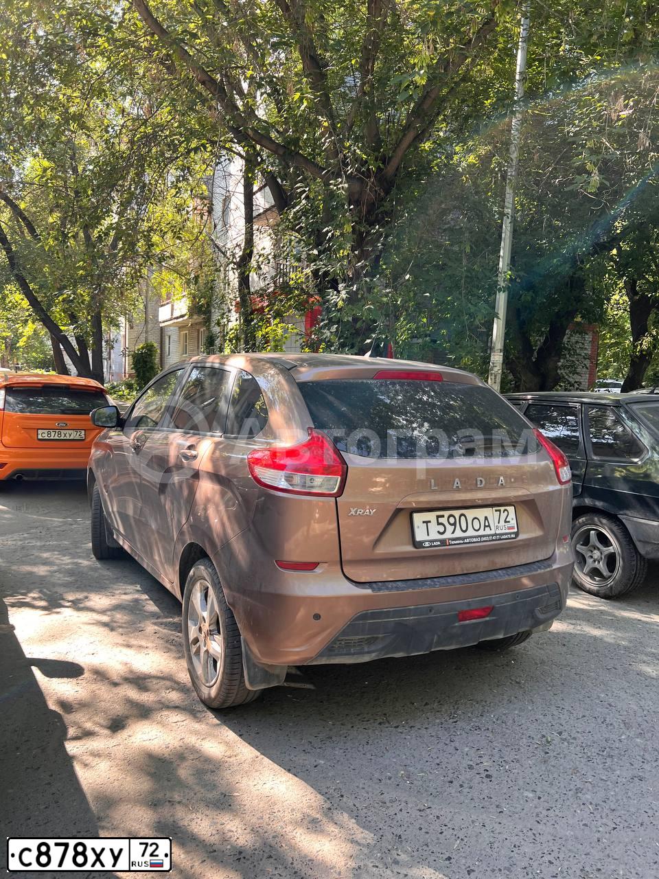 Фото автомобиля FORD FOCUS, 2008 — госномер С878ХУ72. Цвет: ОРАНЖЕВЫЙ