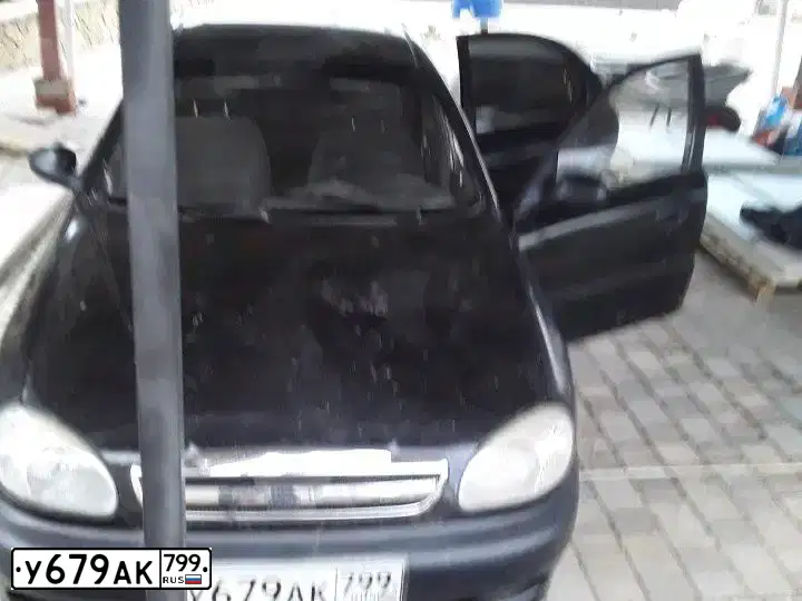 Фото автомобиля ШЕВРОЛЕ ЛАНОС, 2008 — госномер У580СМ799. Цвет: ЧЕРНЫЙ