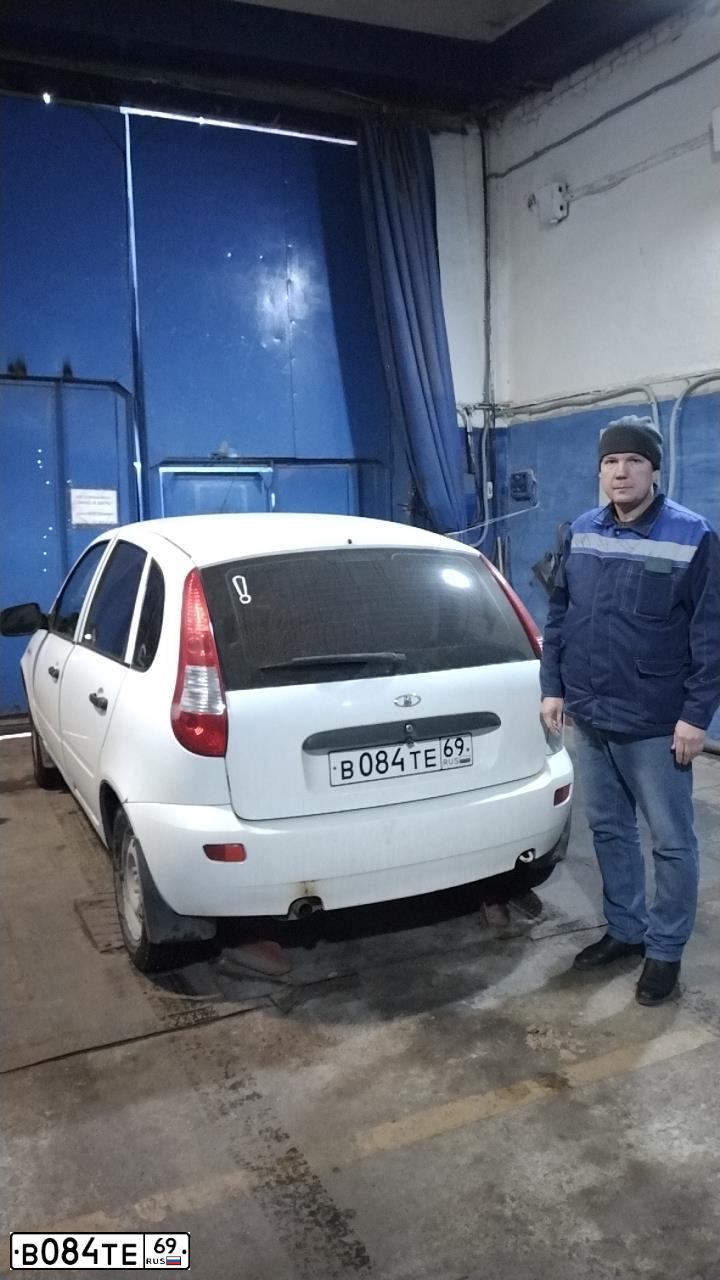 Фото автомобиля LADA 1119 KALINA, 2012 — госномер В084ТЕ69. Цвет: Белый
