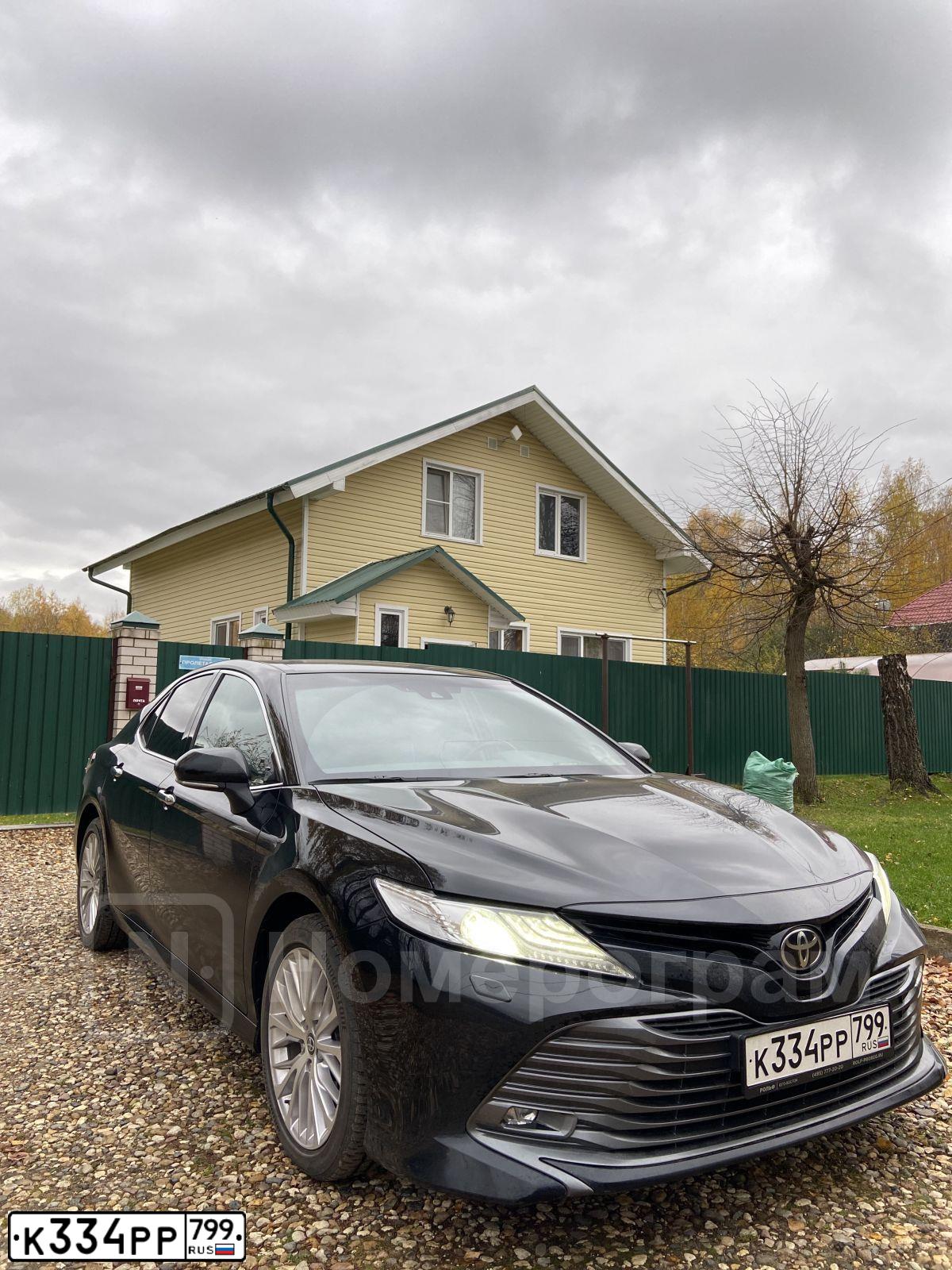Фото автомобиля TOYOTA CAMRY, 2020 — госномер А992КР977. Цвет: ЧЕРНЫЙ