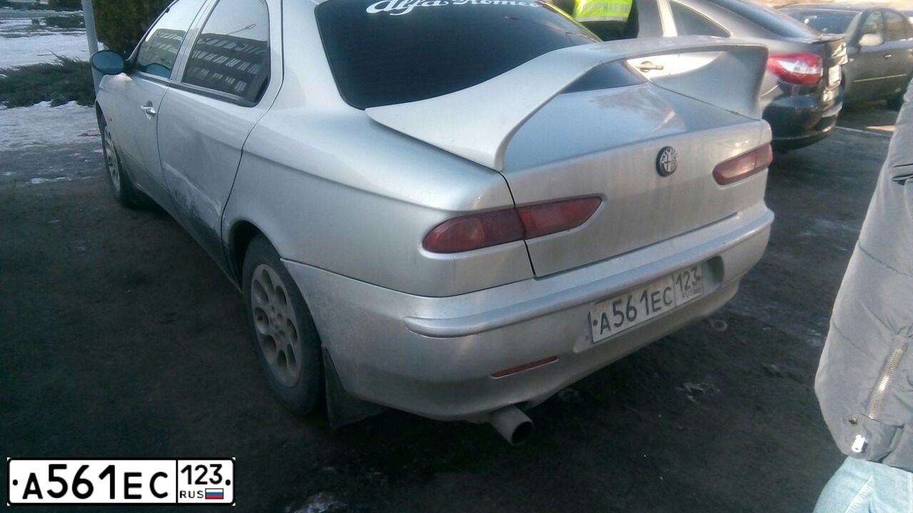Фото автомобиля ALFA ROMEO 156, 1998 — госномер К426МС136