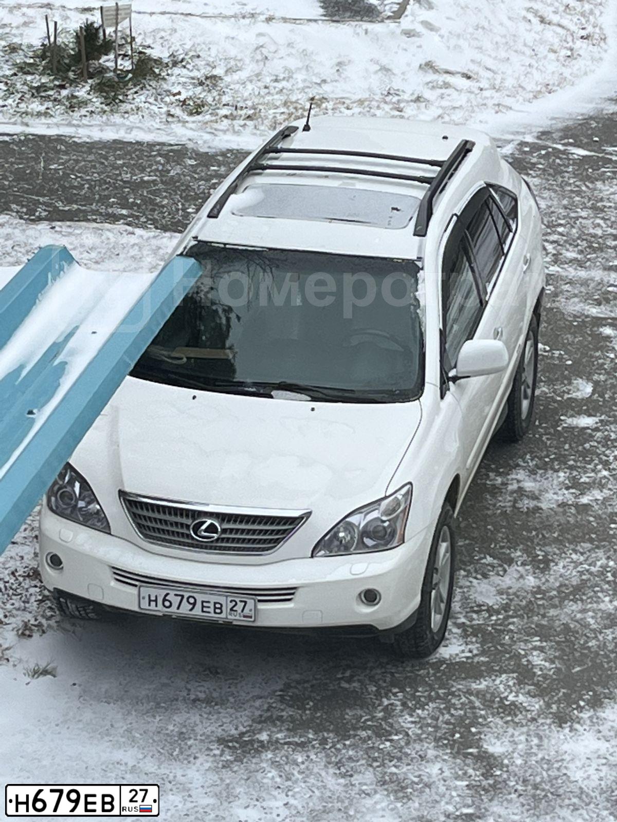 Фото автомобиля LEXUS S RX, 2008 — госномер Н679ЕВ27. Цвет: Белый