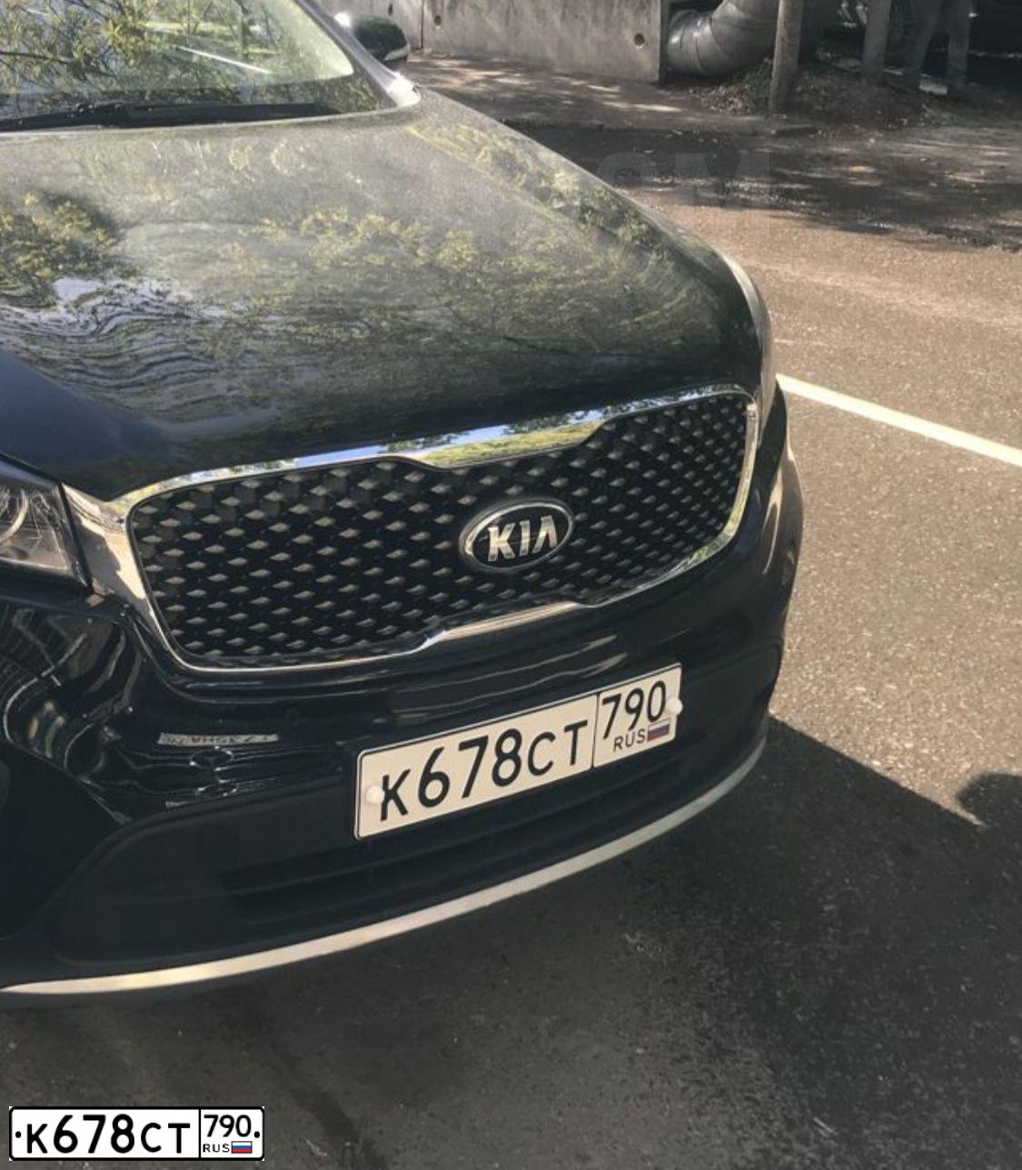 Фото автомобиля KIA SORENTO, 2016 — госномер К678СТ790. Цвет: ЧЕРНЫЙ