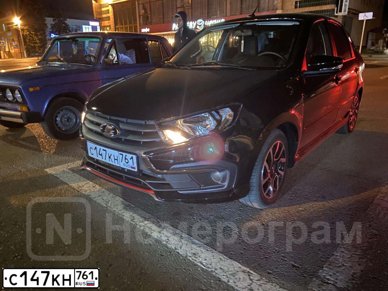 Фото автомобиля LADA GRANTA DRIVE ACTIVE, 2022 — госномер Е113ХМ193. Цвет: Черный
