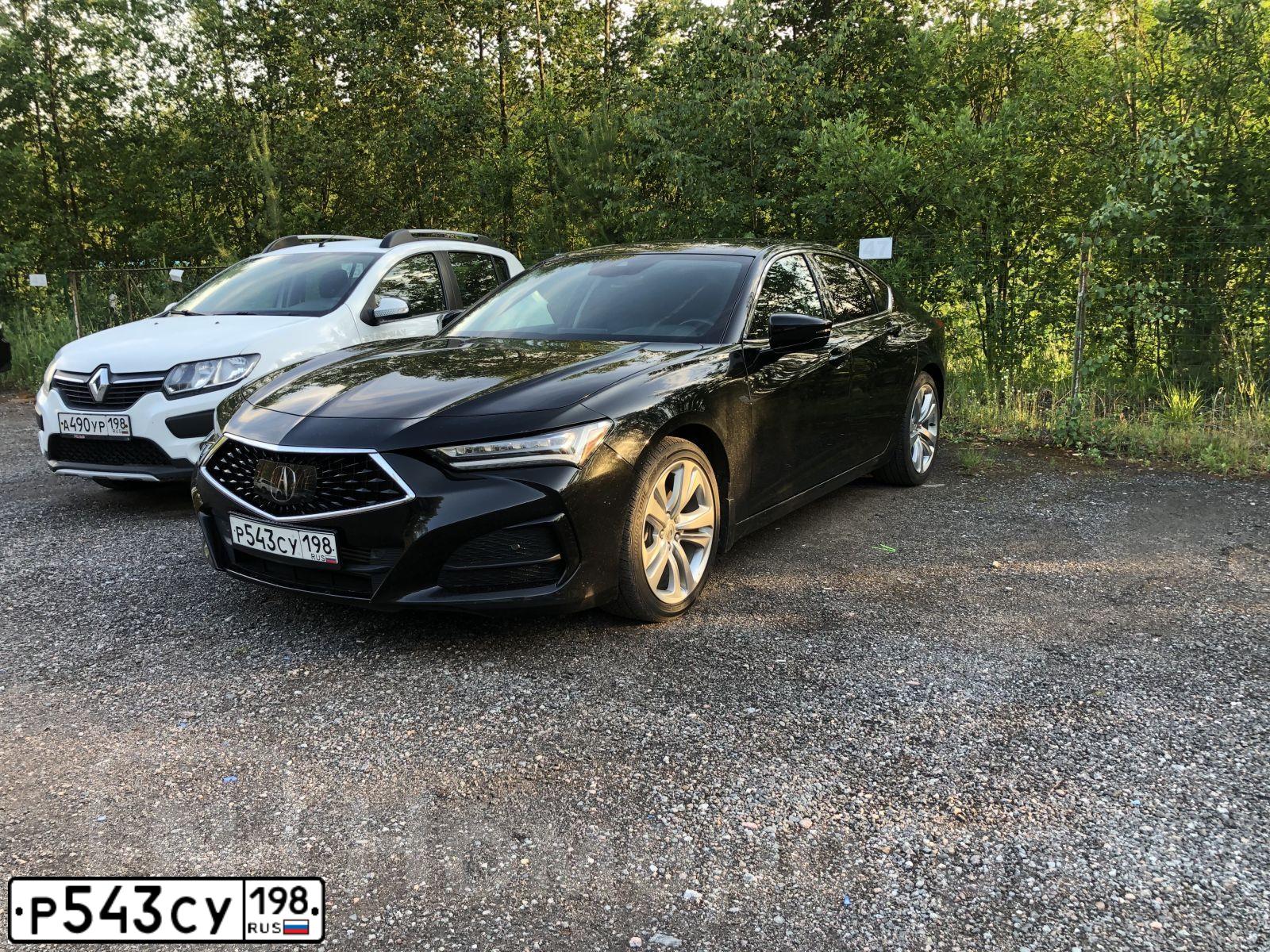 Фото автомобиля ACURA БЕЗ МОДЕЛИ ТLХ, 2021 — госномер Р543СУ198. Цвет: ЧЕРНЫЙ